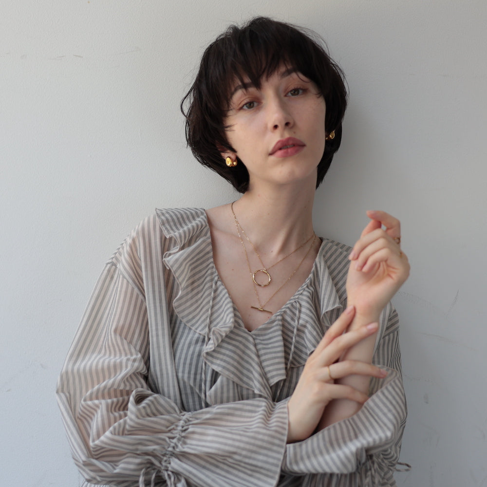 N256 stainless layered necklace