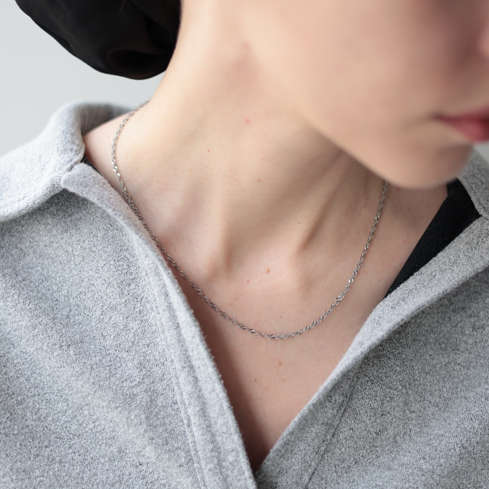 N253 stainless simple chain necklace