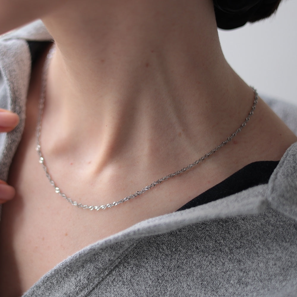 N253 stainless simple chain necklace