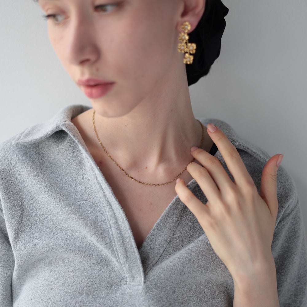 N253 stainless simple chain necklace