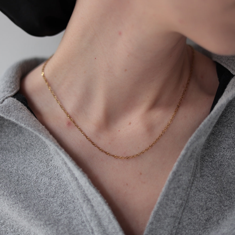 N253 stainless simple chain necklace