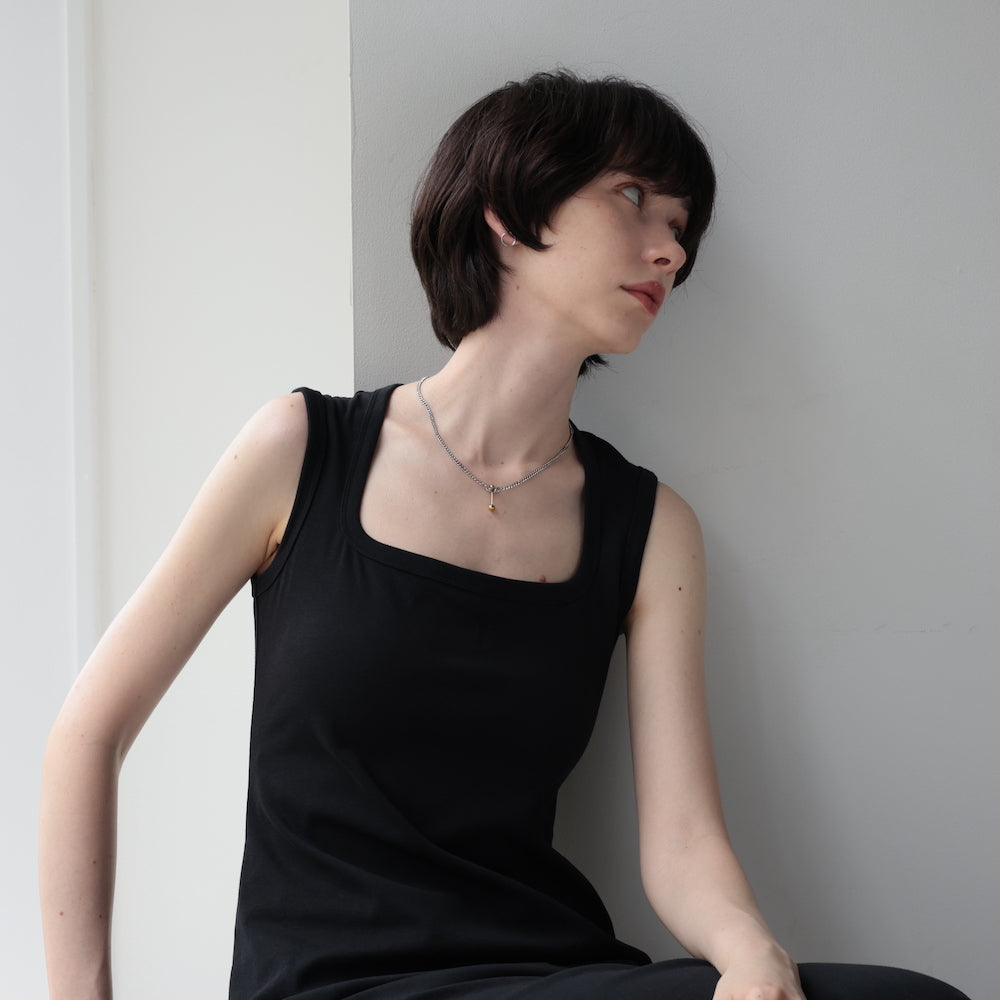 N051 stainless bi-color barbell pendant
