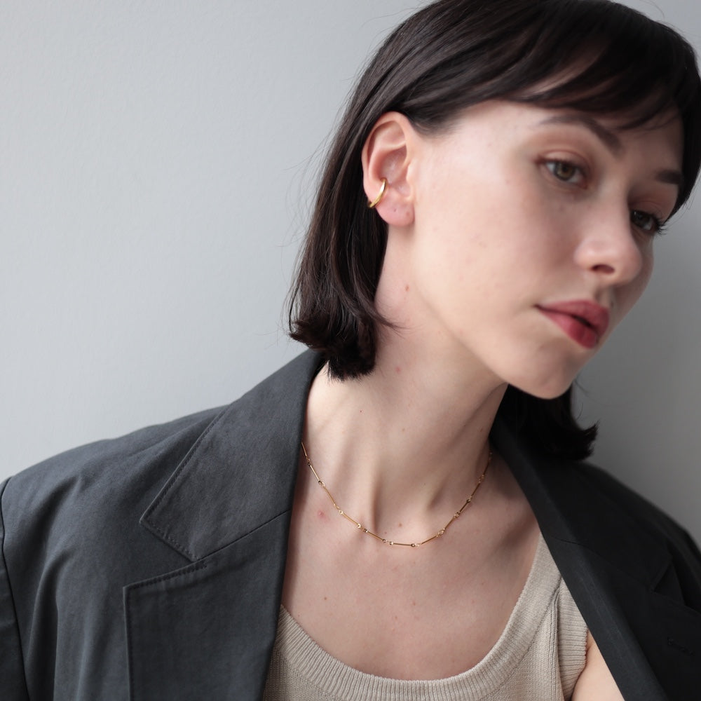N158 stainless simple stick chain necklace