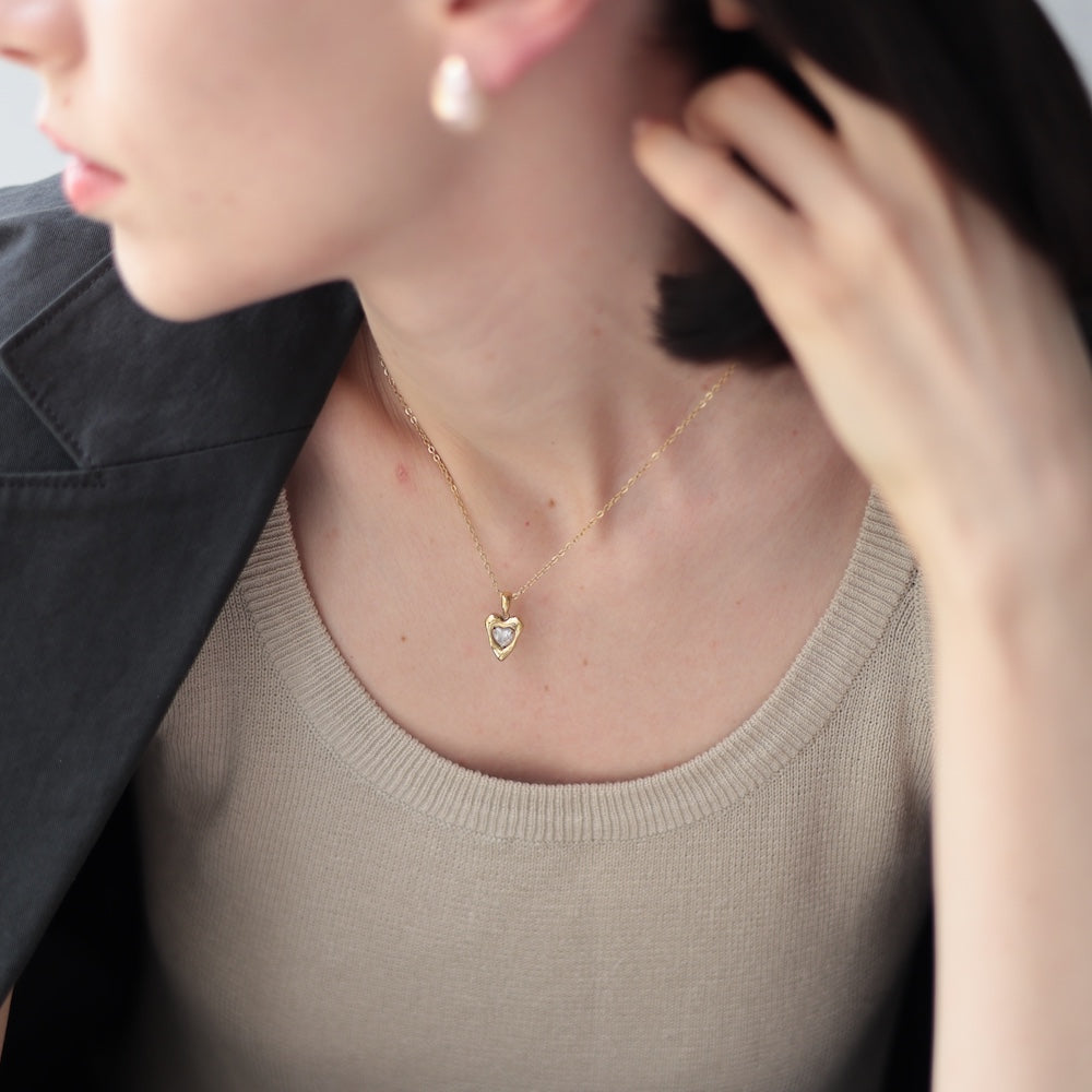 N246 stainless heart necklace