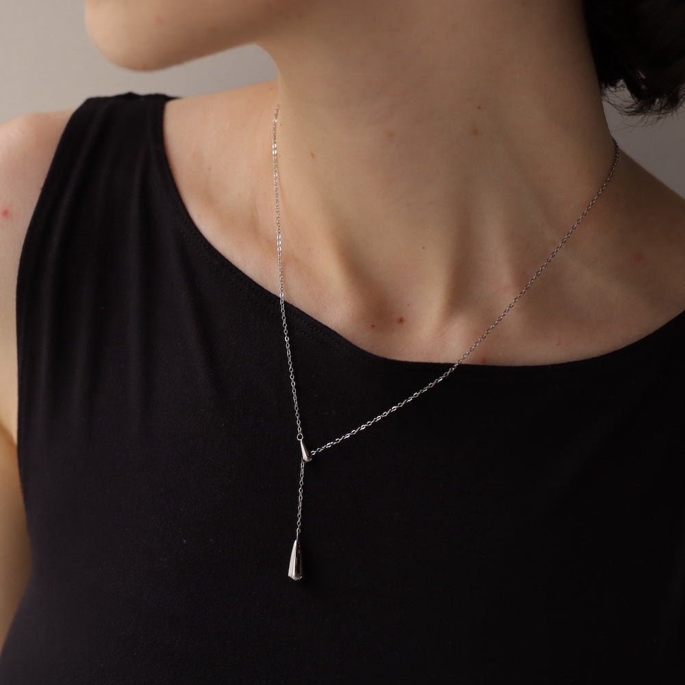 N148 stainless drop necklace