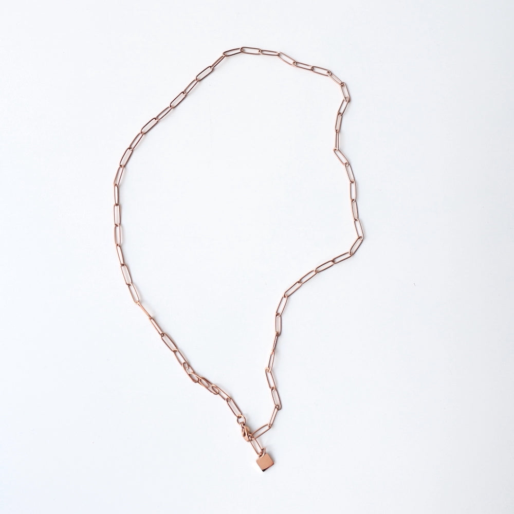 N160  stainless adjust free square charm necklace