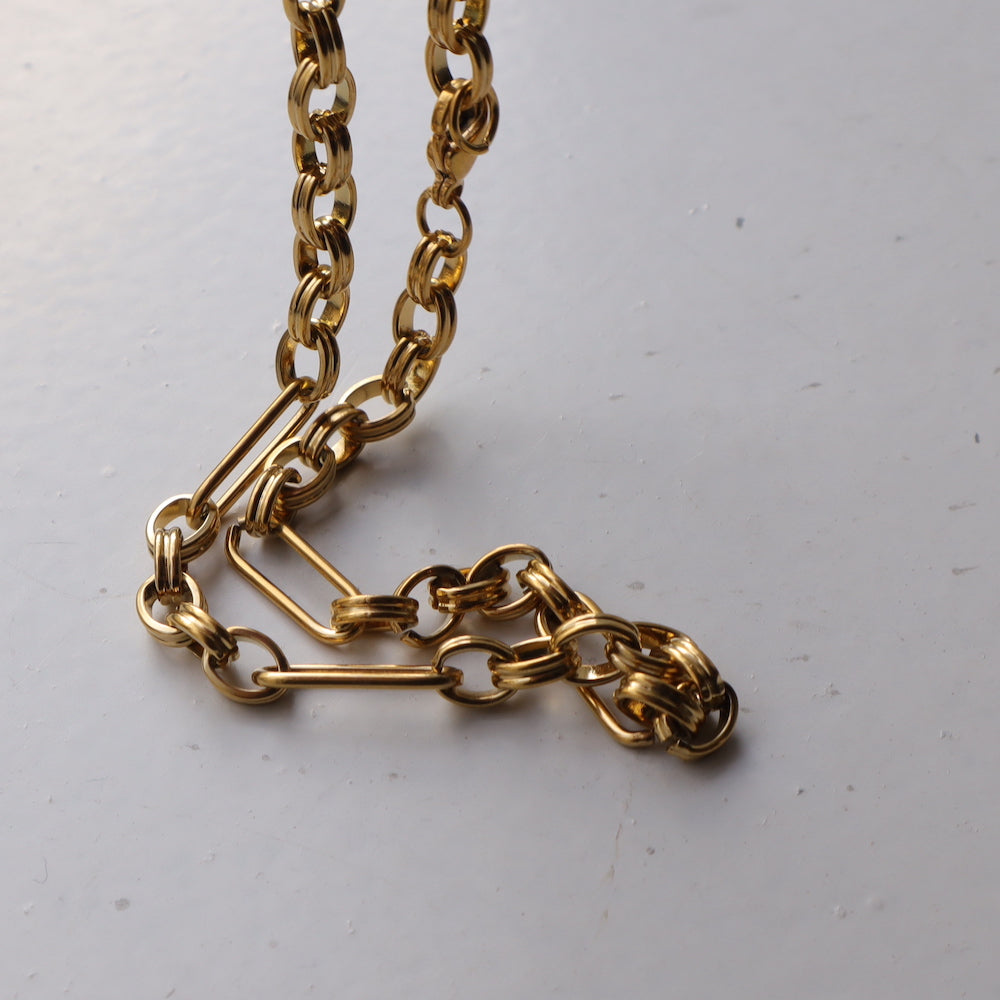 N079 stainless figaro chain necklace