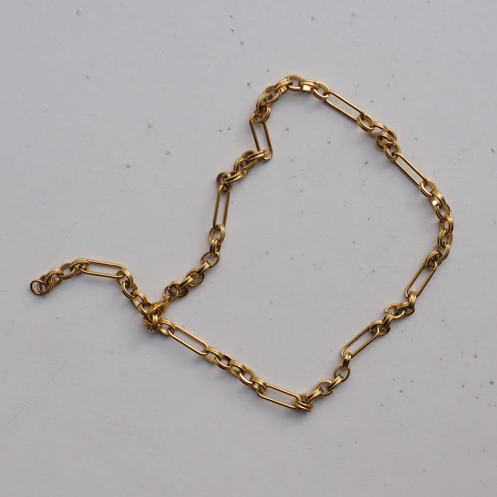 N079 stainless figaro chain necklace