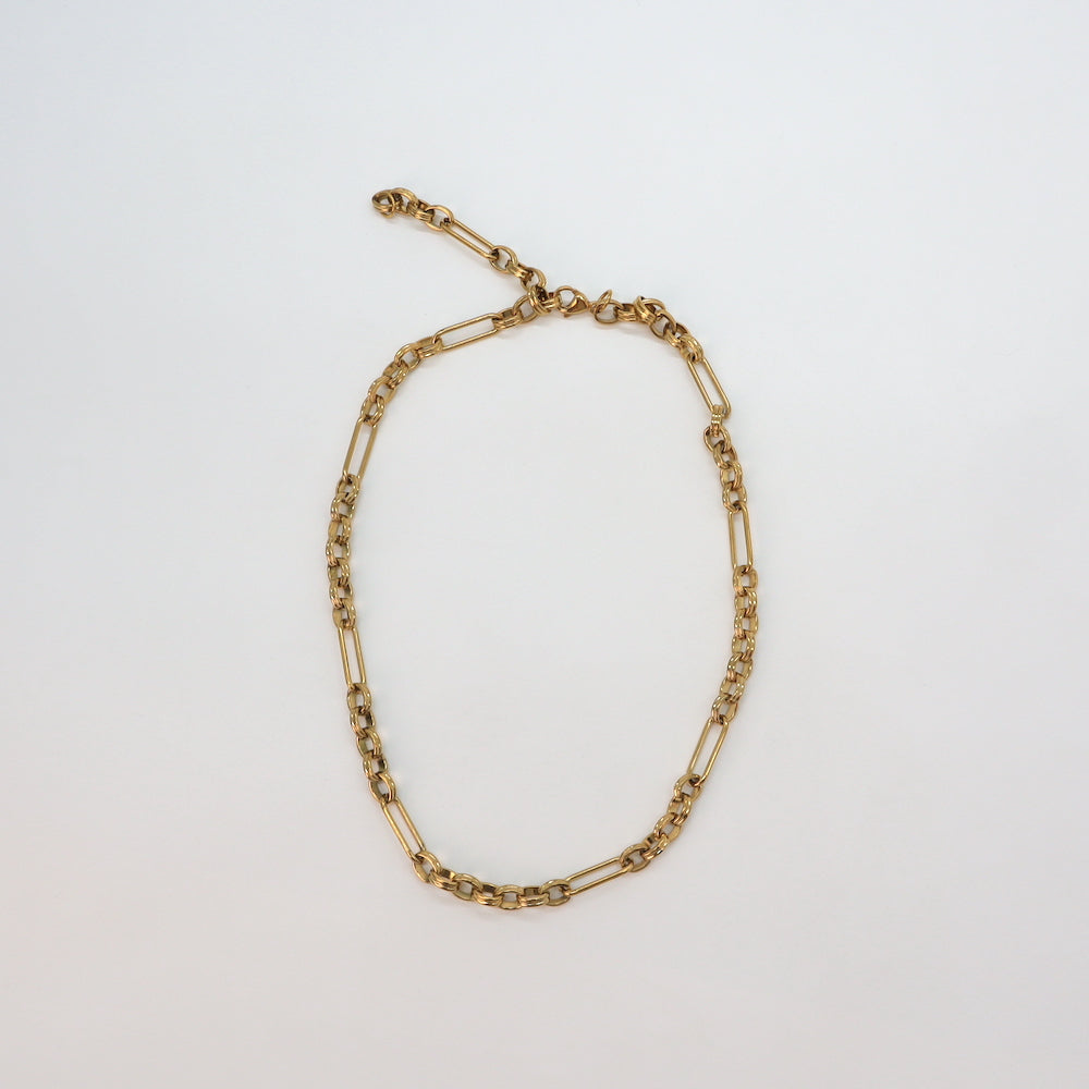 N079 stainless figaro chain necklace