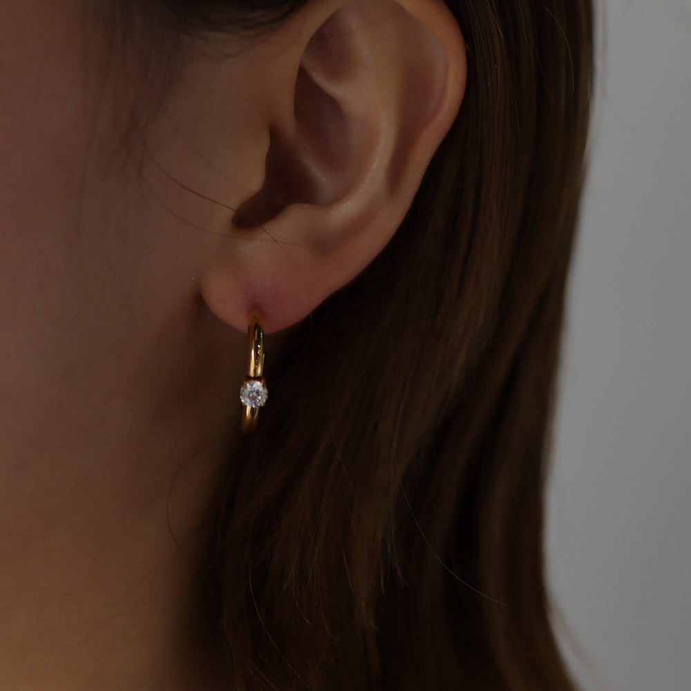 P258  stainless oversized hoop pierce