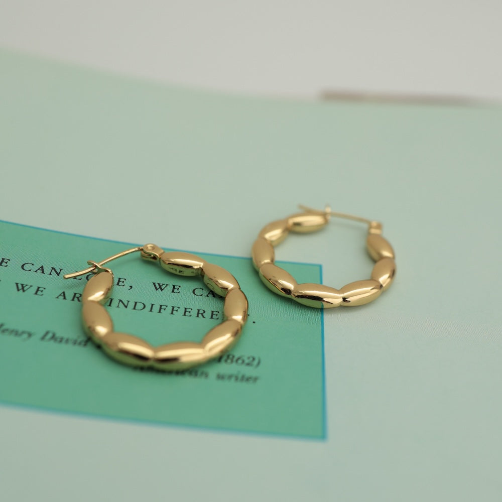 P410  stainless plump oversized hoop pierce