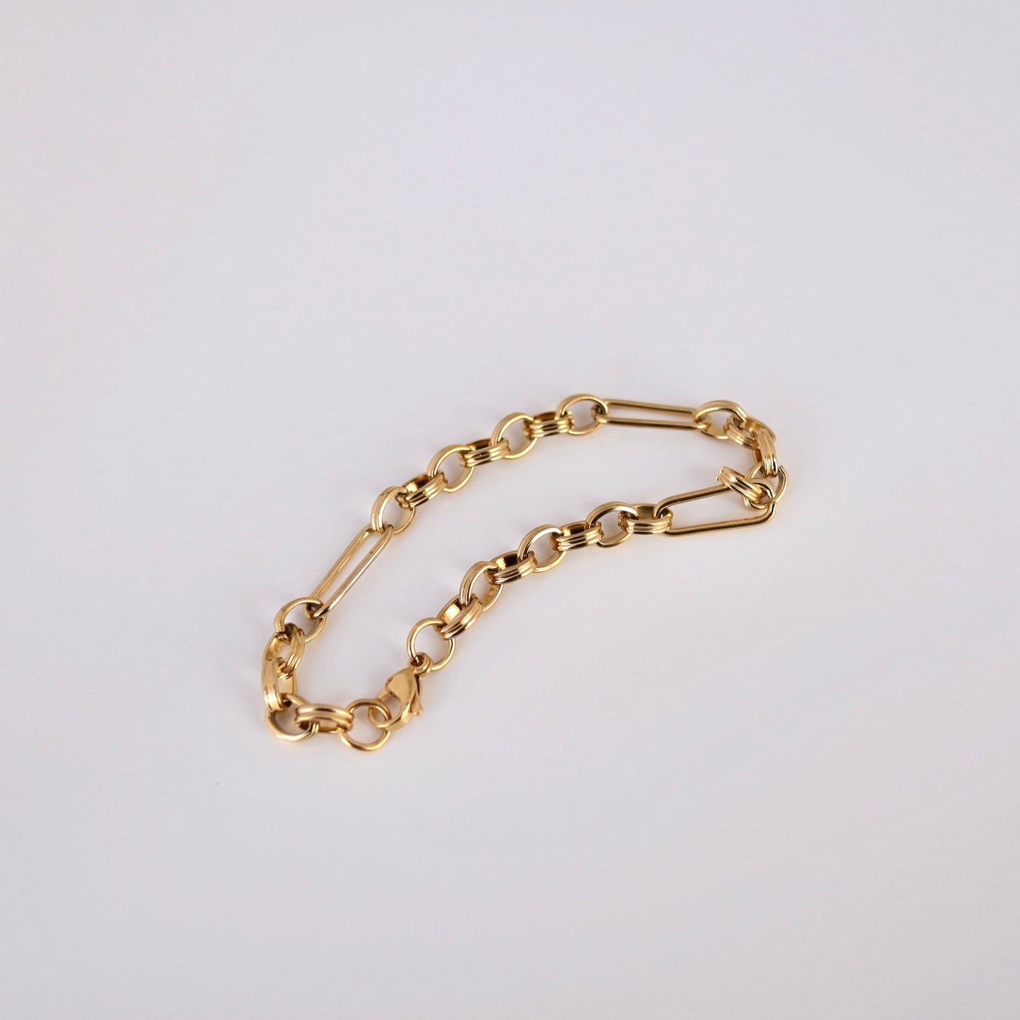 N122 stainless figaro chain  bracelet