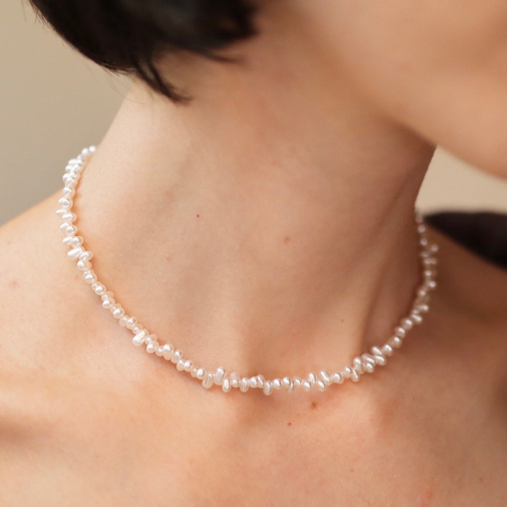 N180  stainless pearl beads necklace
