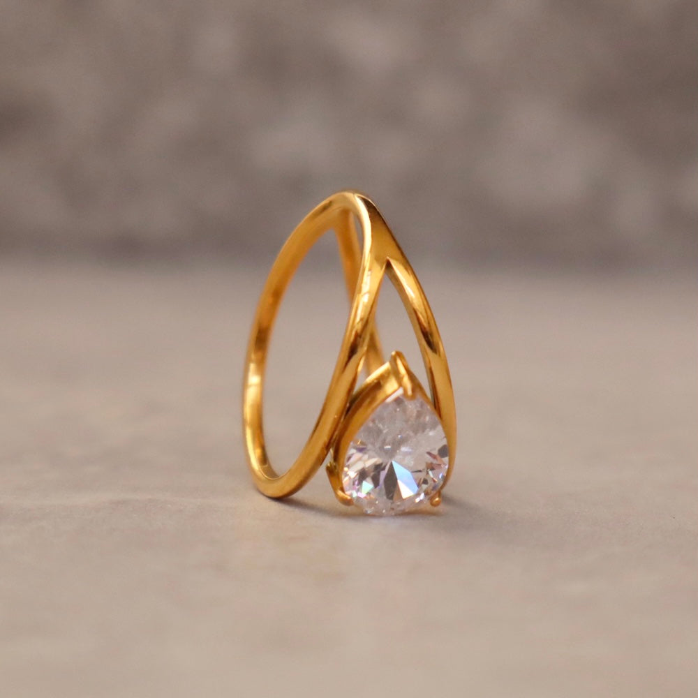 R033  stainless  oversized zirconia ring