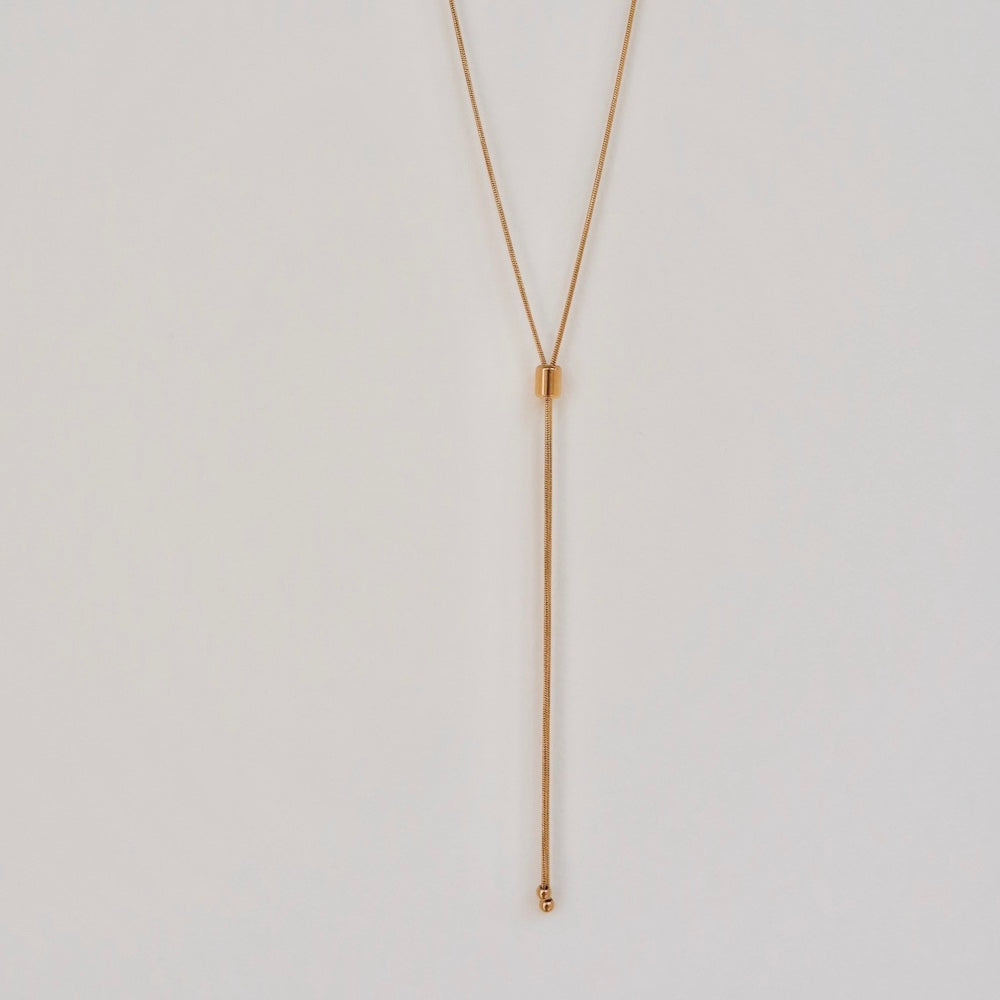 N175  stainless lariat chain necklace