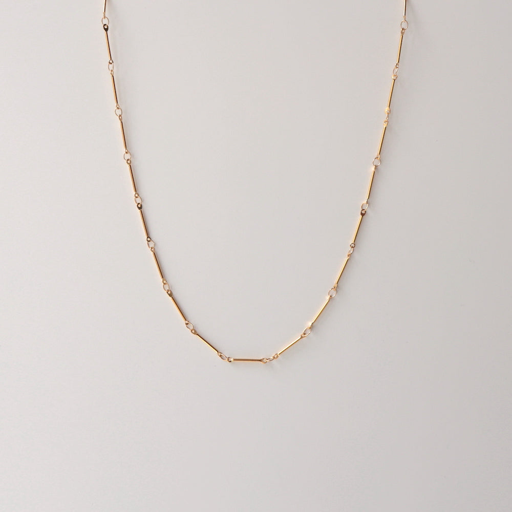 N158 stainless simple stick chain necklace