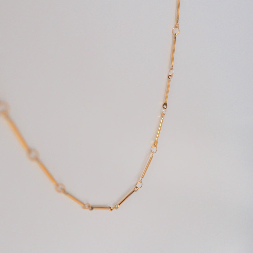 N158 stainless simple stick chain necklace