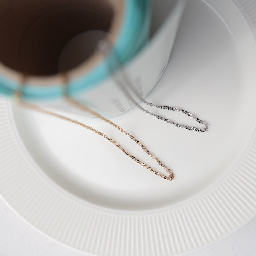 N253 stainless simple chain necklace