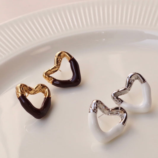 P263  stainless chocolate heart pierce