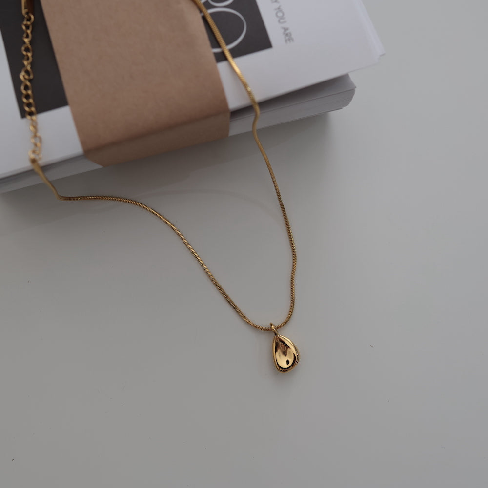 N193 stainless drop necklace