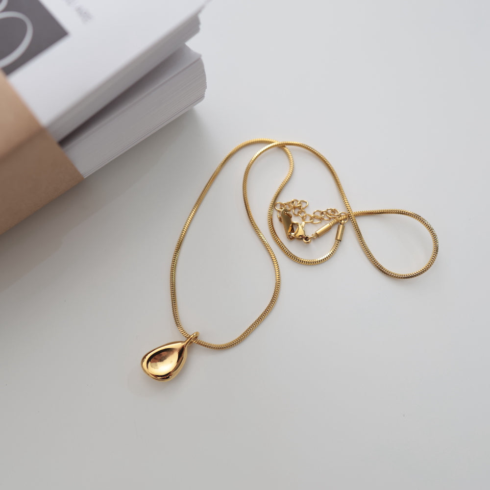 N193 stainless drop necklace
