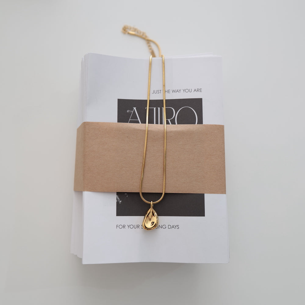 N193 stainless drop necklace