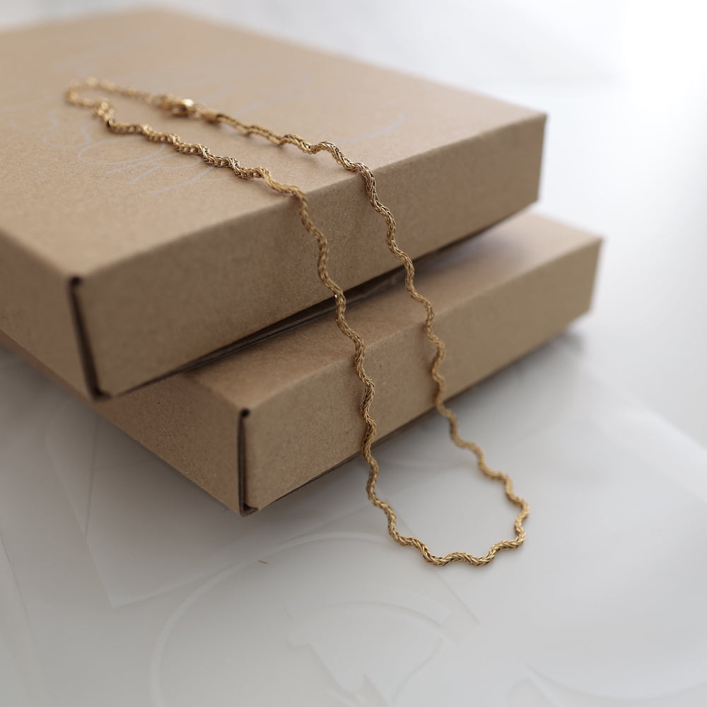 N254 stainless wave necklace