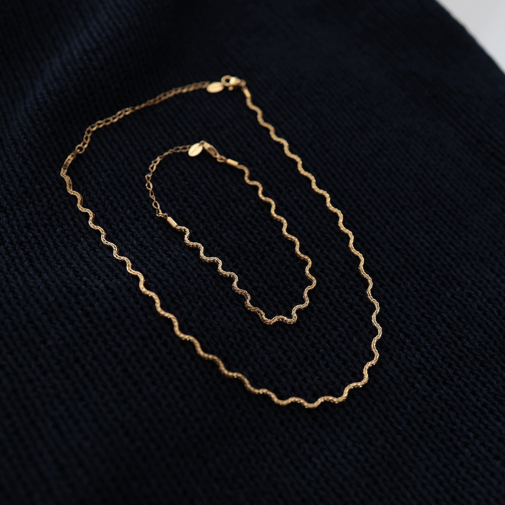 N255 stainless wave chain bracelet
