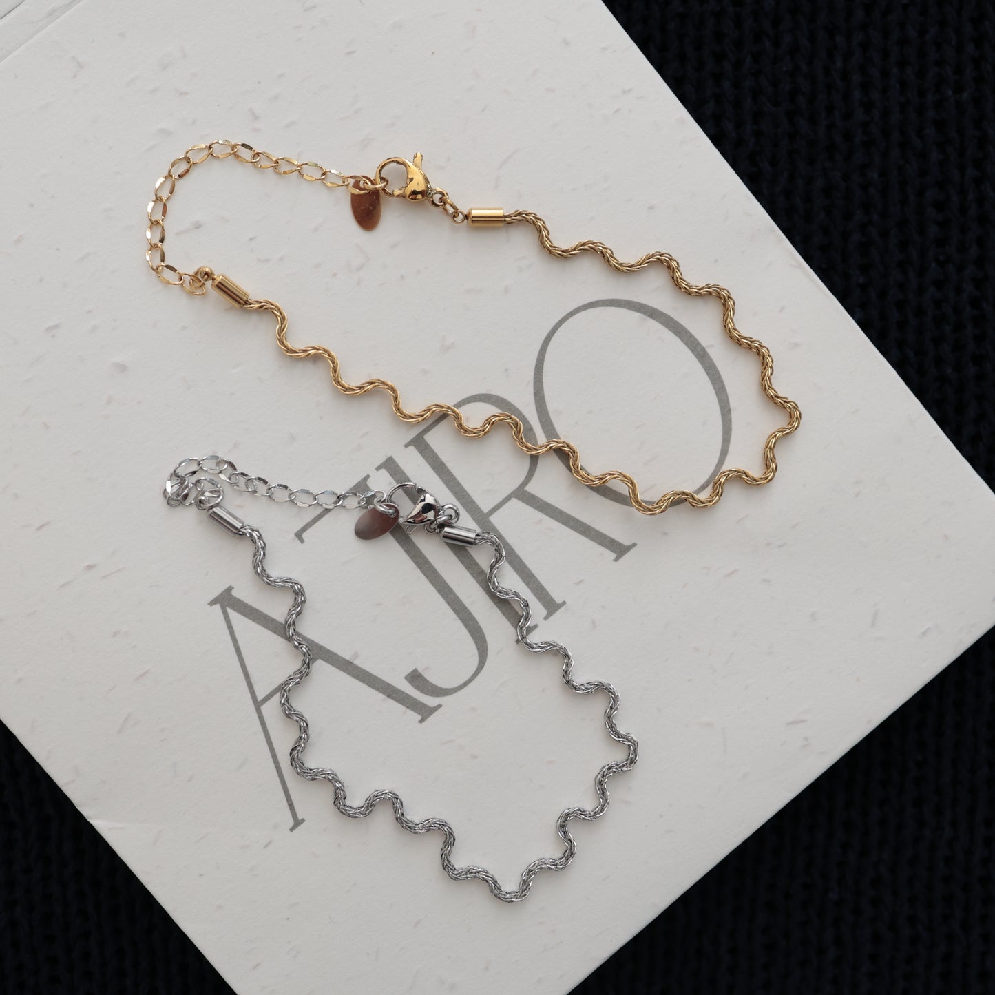 N255 stainless wave chain bracelet