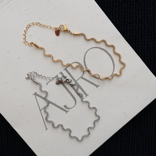 N255 stainless wave chain bracelet