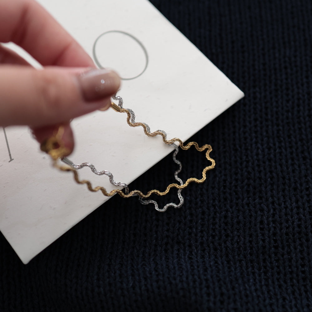 N255 stainless wave chain bracelet