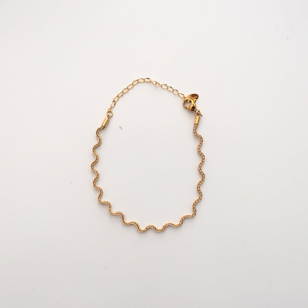 N255 stainless wave chain bracelet