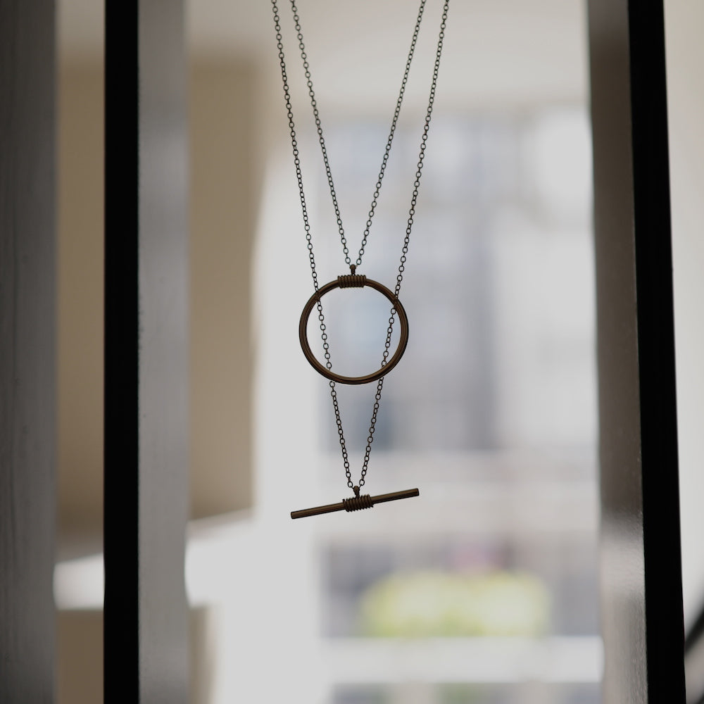 N256 stainless layered necklace