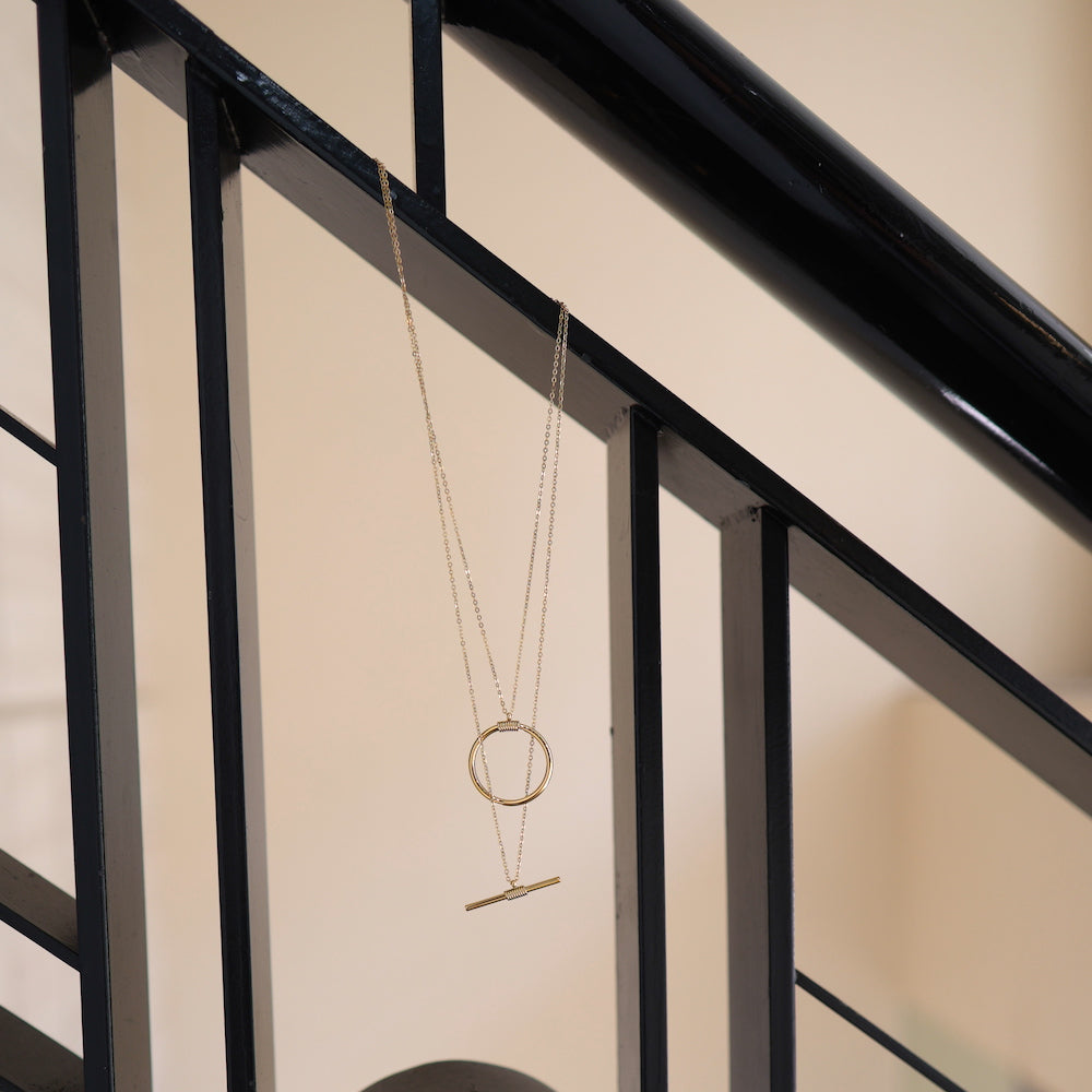 N256 stainless layered necklace