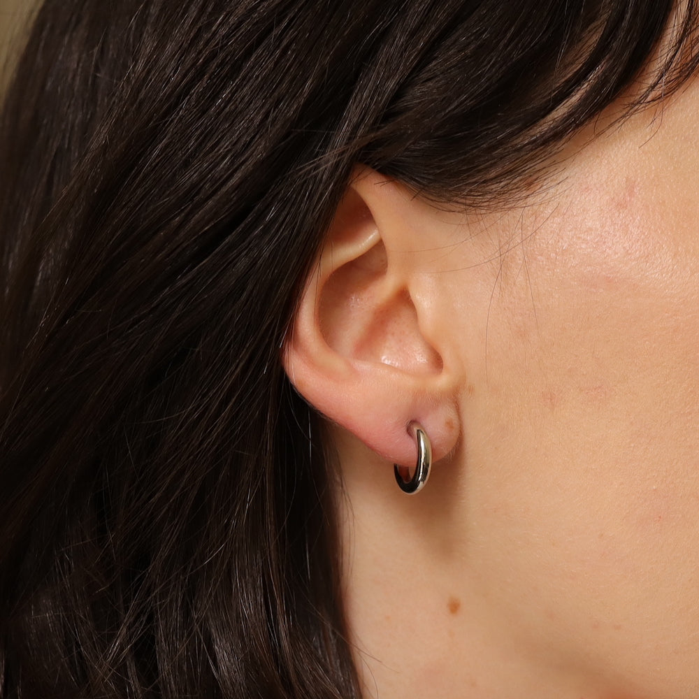 P206  stainless metal half hoop minimum pierce