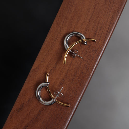 P185 stainless bi-color hoop pierce