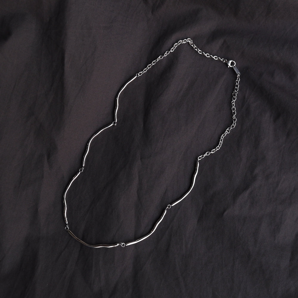 N057 stainless nuance wave necklace