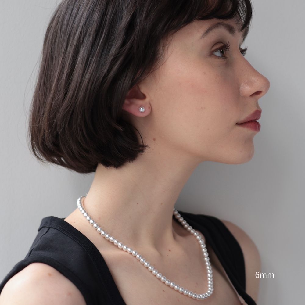 N067 big pearl bees necklace