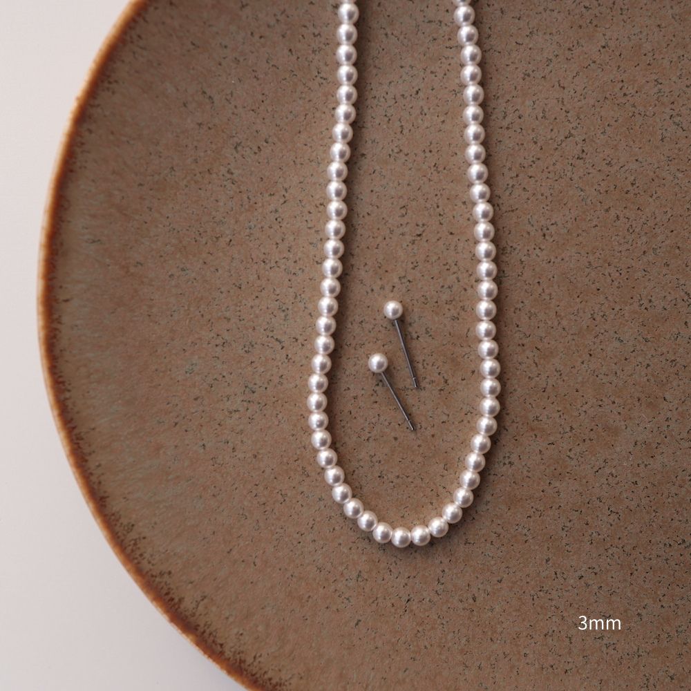 N067 big pearl bees necklace