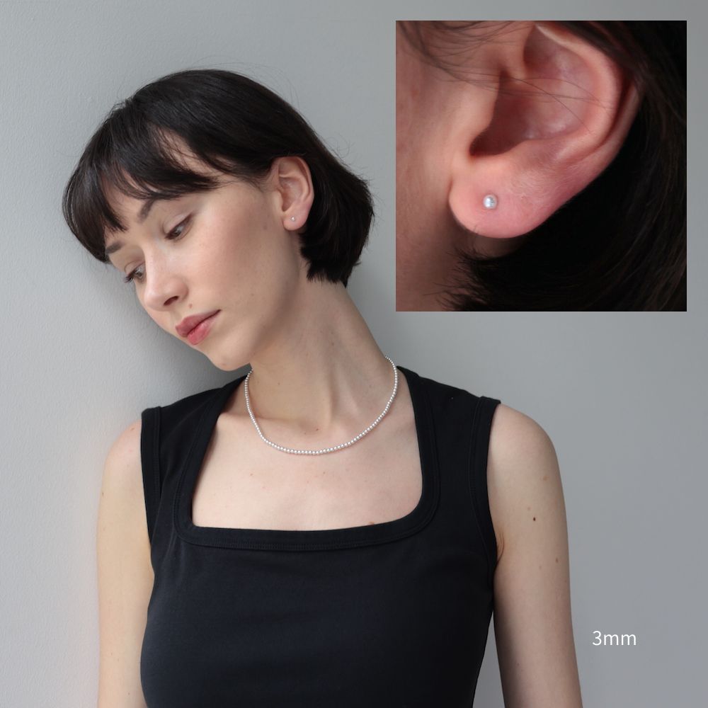 N067 big pearl bees necklace