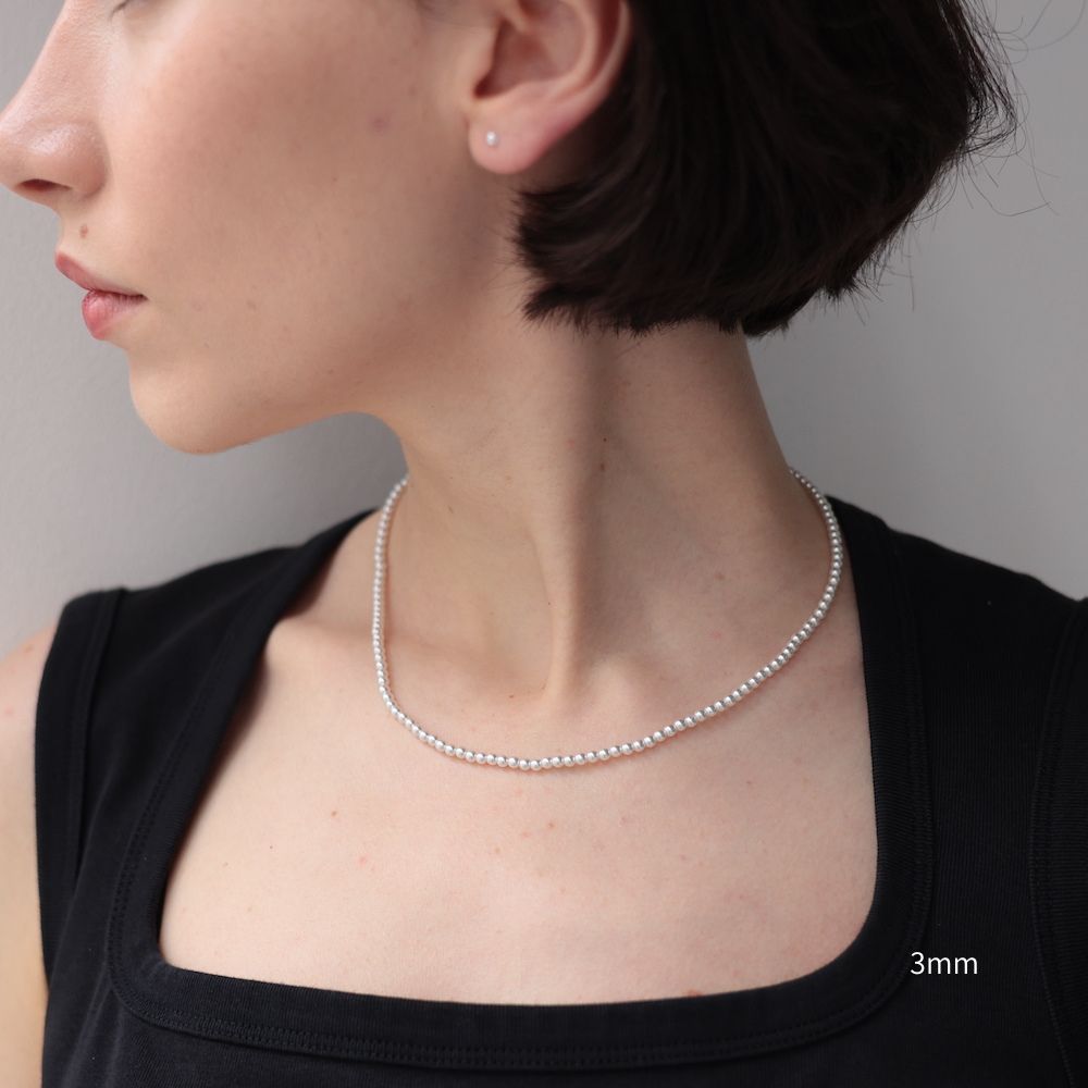 N067 big pearl bees necklace