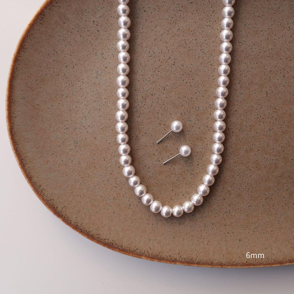N067 big pearl bees necklace
