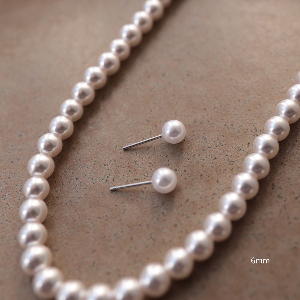N067 big pearl bees necklace