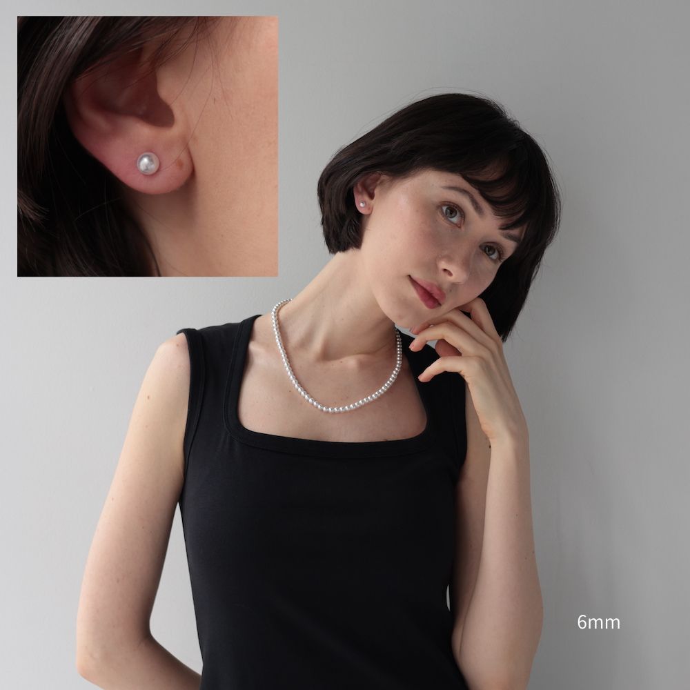 N067 big pearl bees necklace