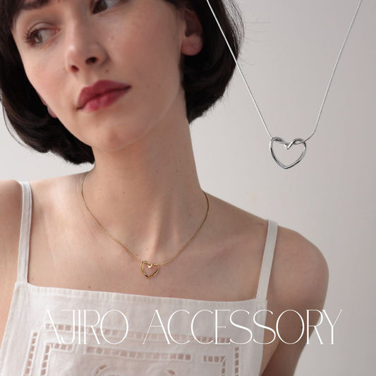 N162 stainless ring heart necklace