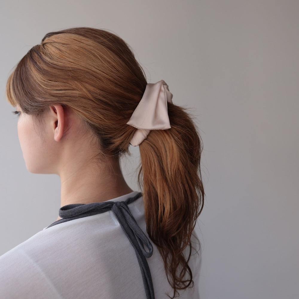 H076バナナクリップヘアクリップ髪留め髪飾りリボンサテン光沢ロング大ぶり大きめ簡単アレンジまとめ髪ポニーテールレディース女性大人おしゃれ上品
