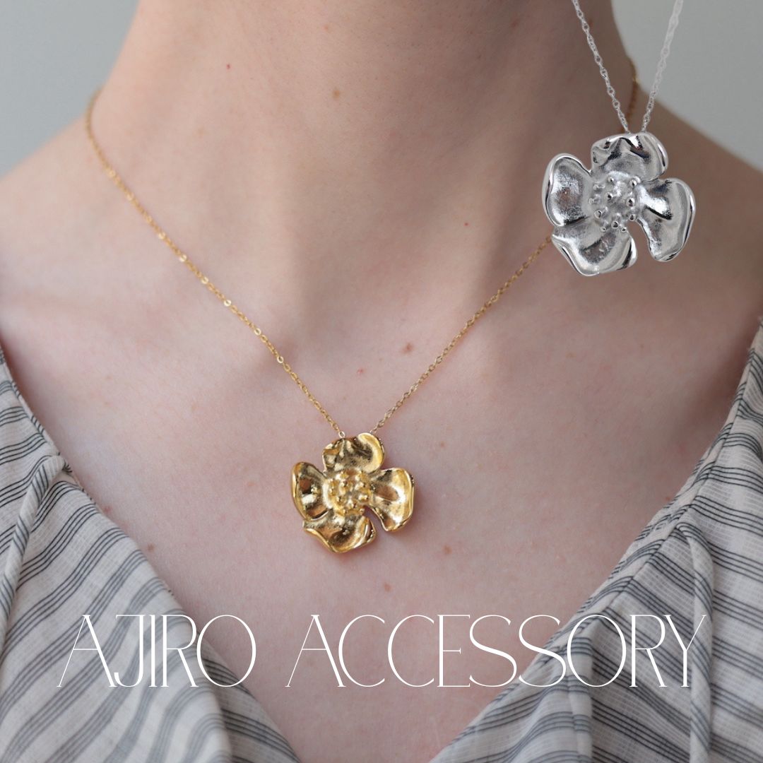 N258 stainless flower necklace