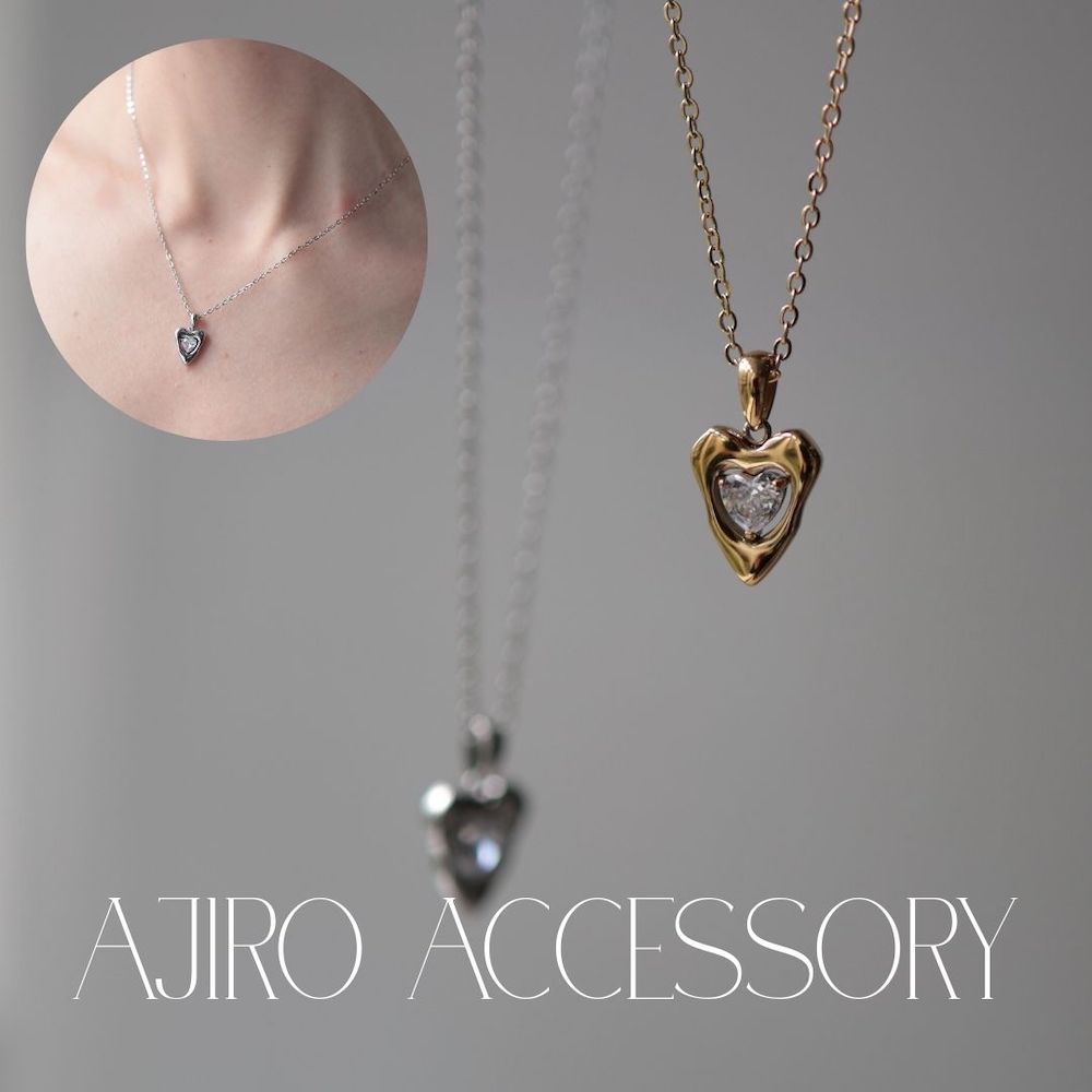 N246 stainless heart necklace