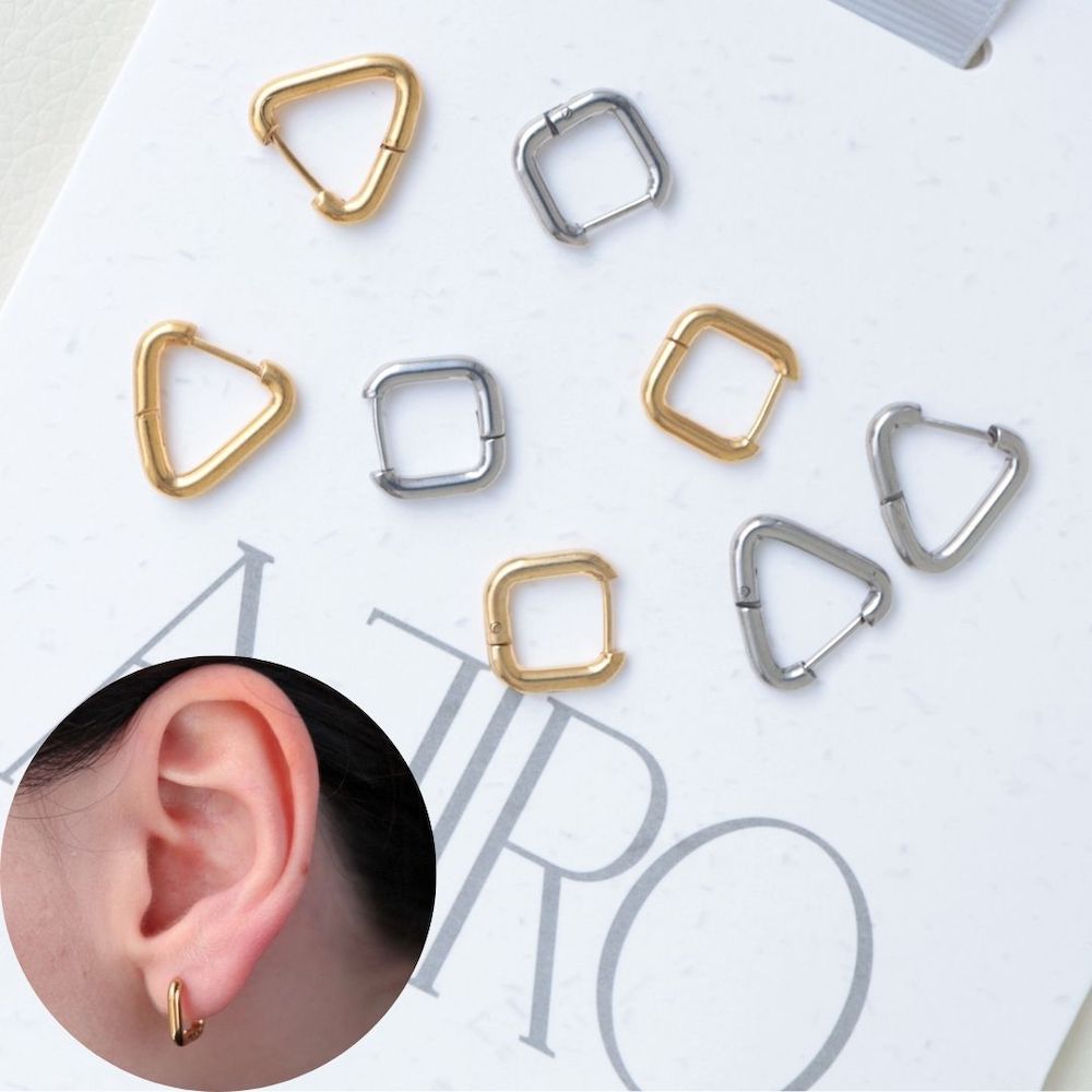 P114  stainless triangle and square minimum pierce