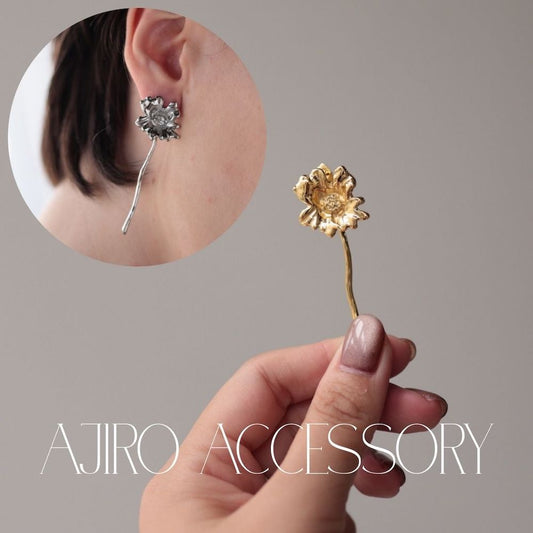 P476 stainless long flower pierce